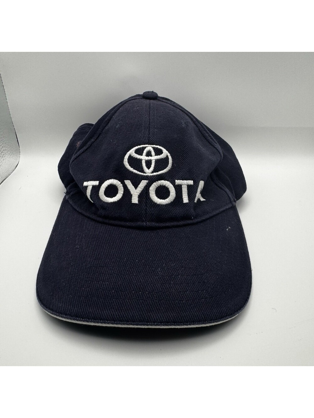 Toyota Embroidered Navy Adjustable Baseball Cap Hat Men's One Size Solid